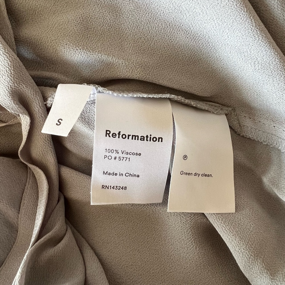 Reformation Winslow Gray Wrap Maxi Dress Size S - Picture 6 of 8